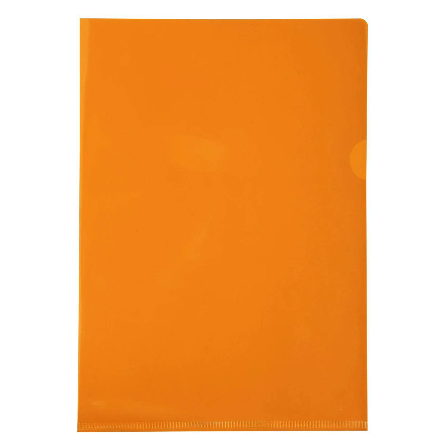Exacompta Pack 100 Aktensichthüllen glattem festem PVC 130µ A4 Orange 661245E