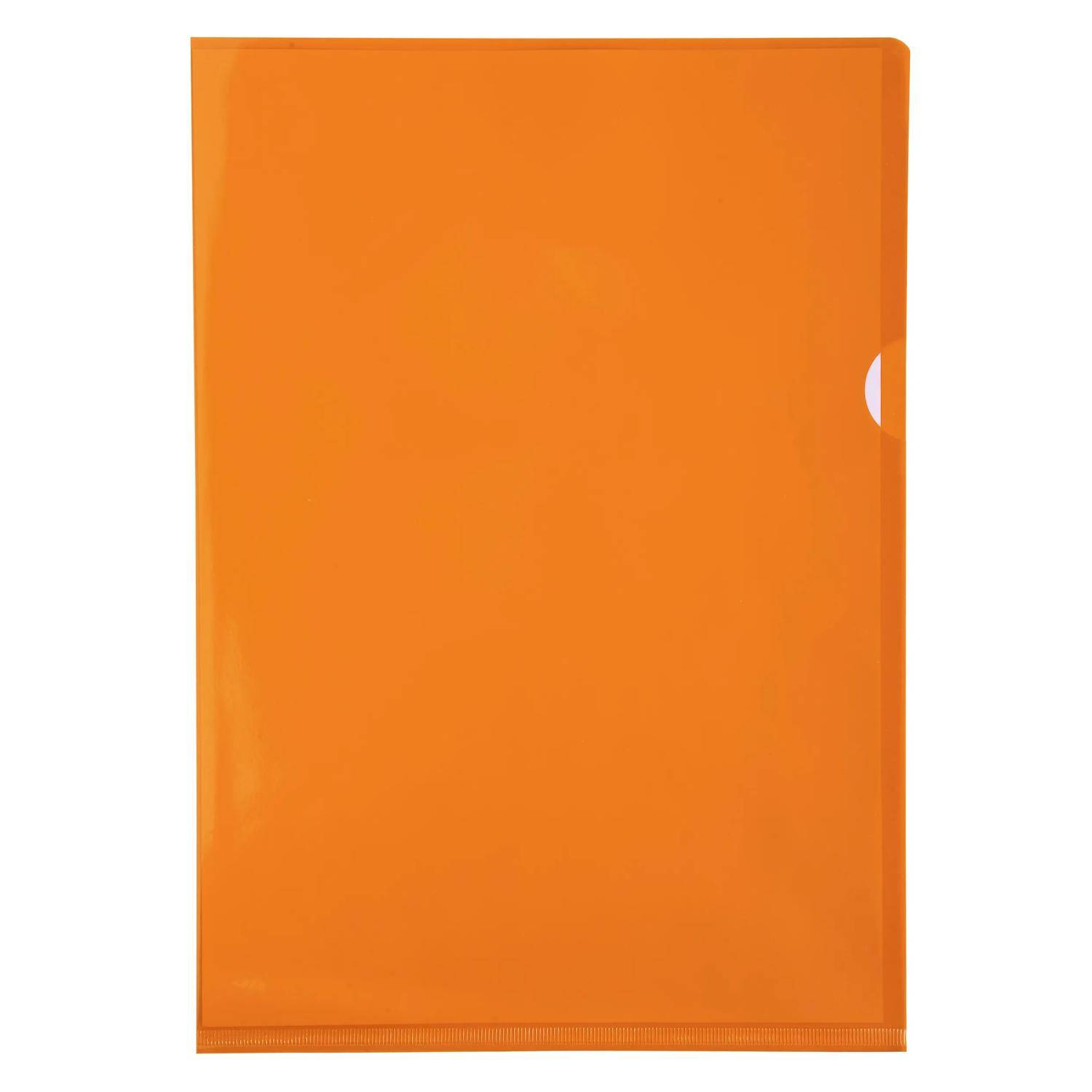 Exacompta Pack 100 Aktensichthüllen glattem festem PVC 130µ A4 Orange 661245E