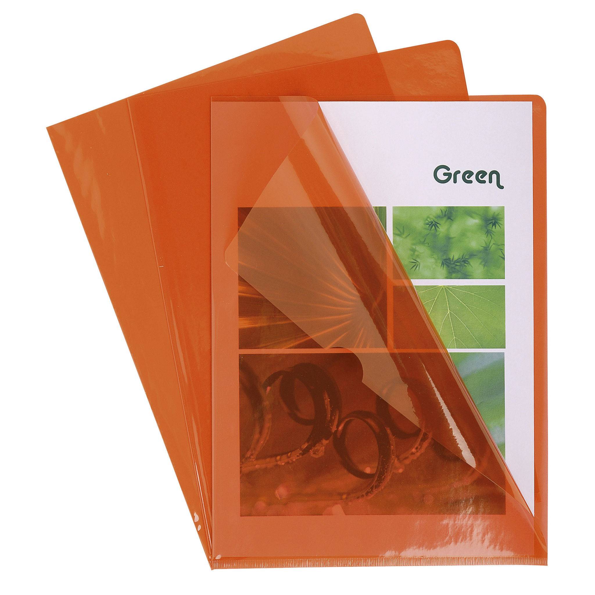 Exacompta Pack 100 Aktensichthüllen glattem festem PVC 130µ A4 Orange 661245E