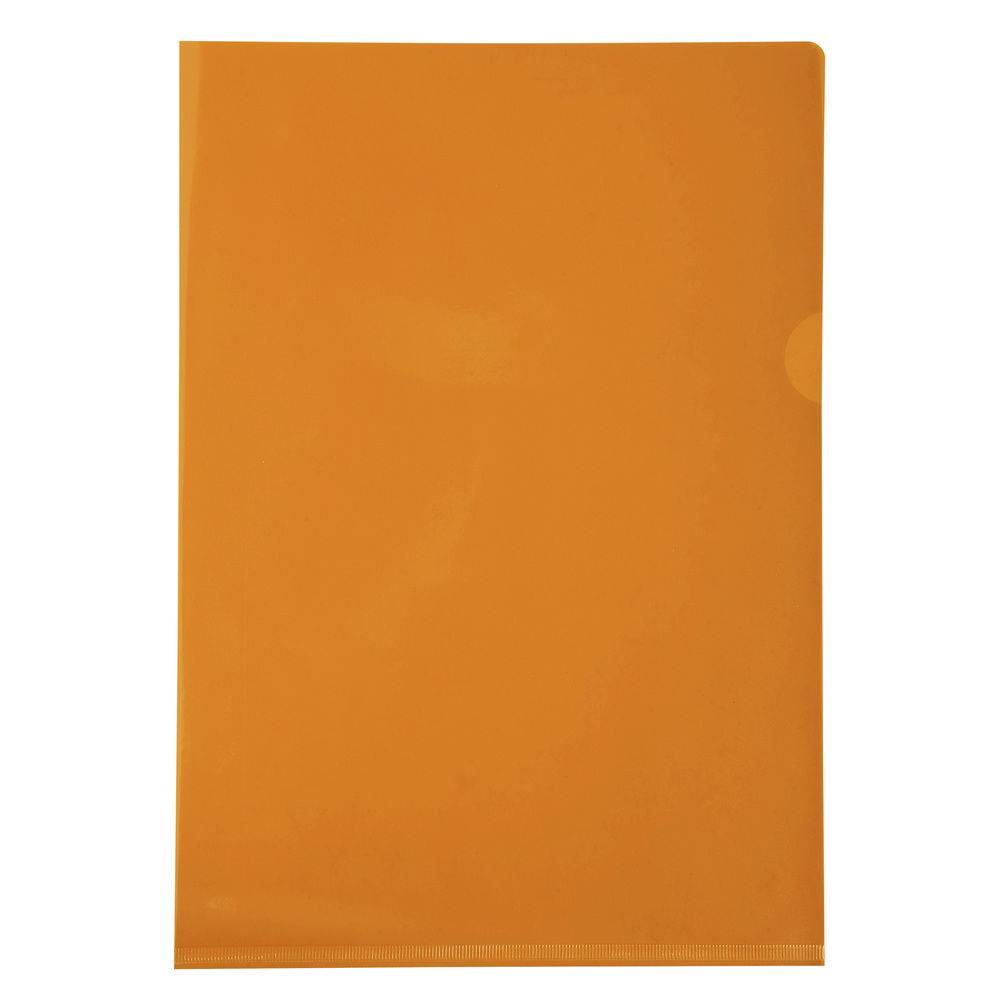Exacompta Pack 100 Aktensichthüllen glattem festem PVC 130µ A4 Orange 661245E
