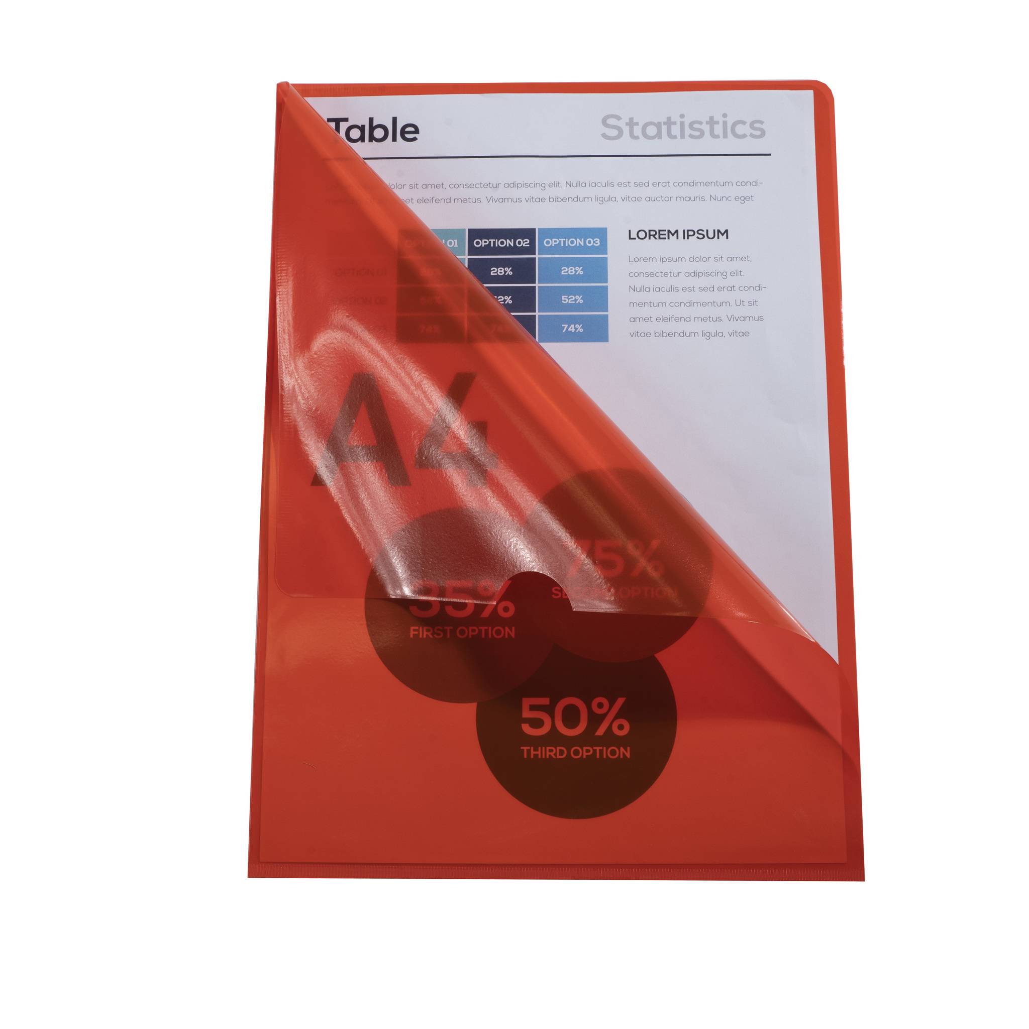 Exacompta Pack 100 Aktensichthüllen glattem, festem PVC 130µ, A4, Rot, 661275E