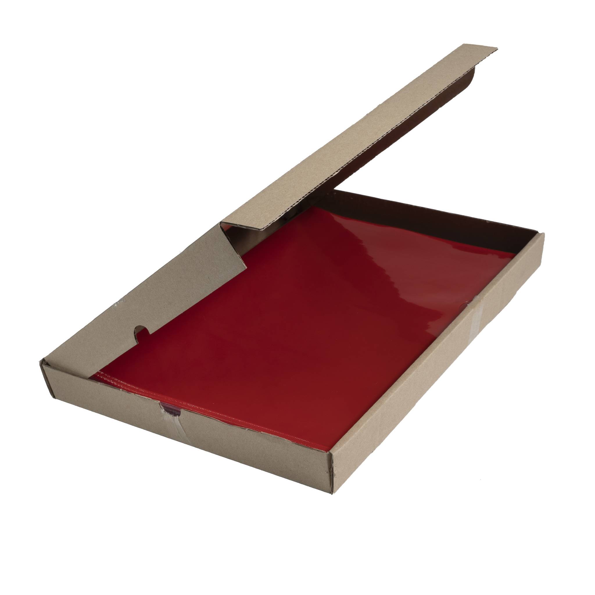 Exacompta Pack 100 Aktensichthüllen glattem, festem PVC 130µ, A4, Rot, 661275E