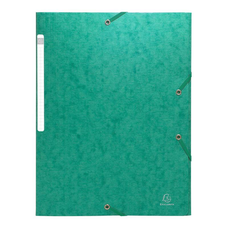 EXACOMPTA Eckspannermappe Scotten, Karton, DIN A4, grün