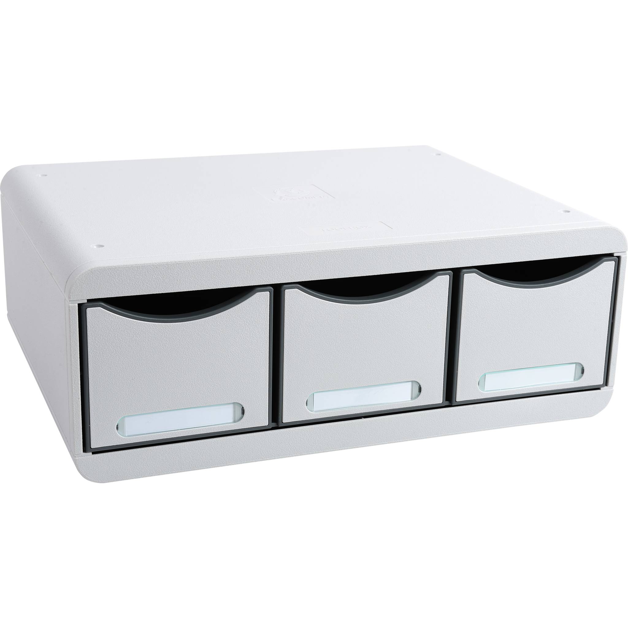 Exacompta TOOLBOX, Ablagemodul mit 3 Schubladen - Lichtgrau - 318740D