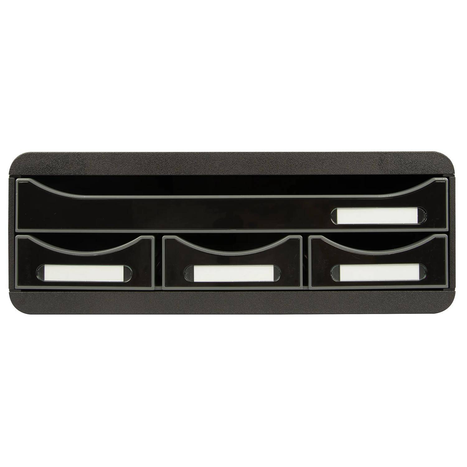 Exacompta TOOLBOX, Ablagemodul mit 4 Schubladen - Schwarz Glossy - 319714D