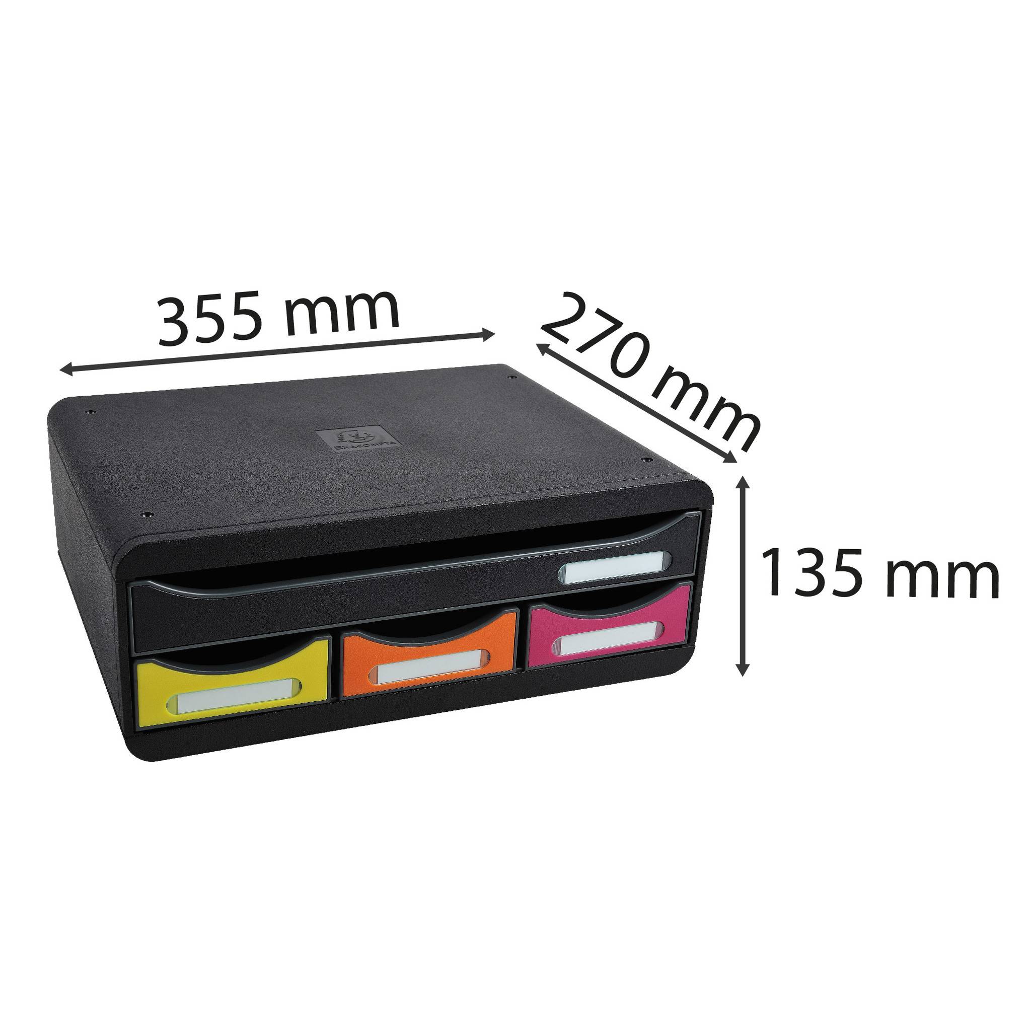 Exacompta TOOLBOX, Ablagemodul mit 4 Schubladen - Regenbogen - 319798D