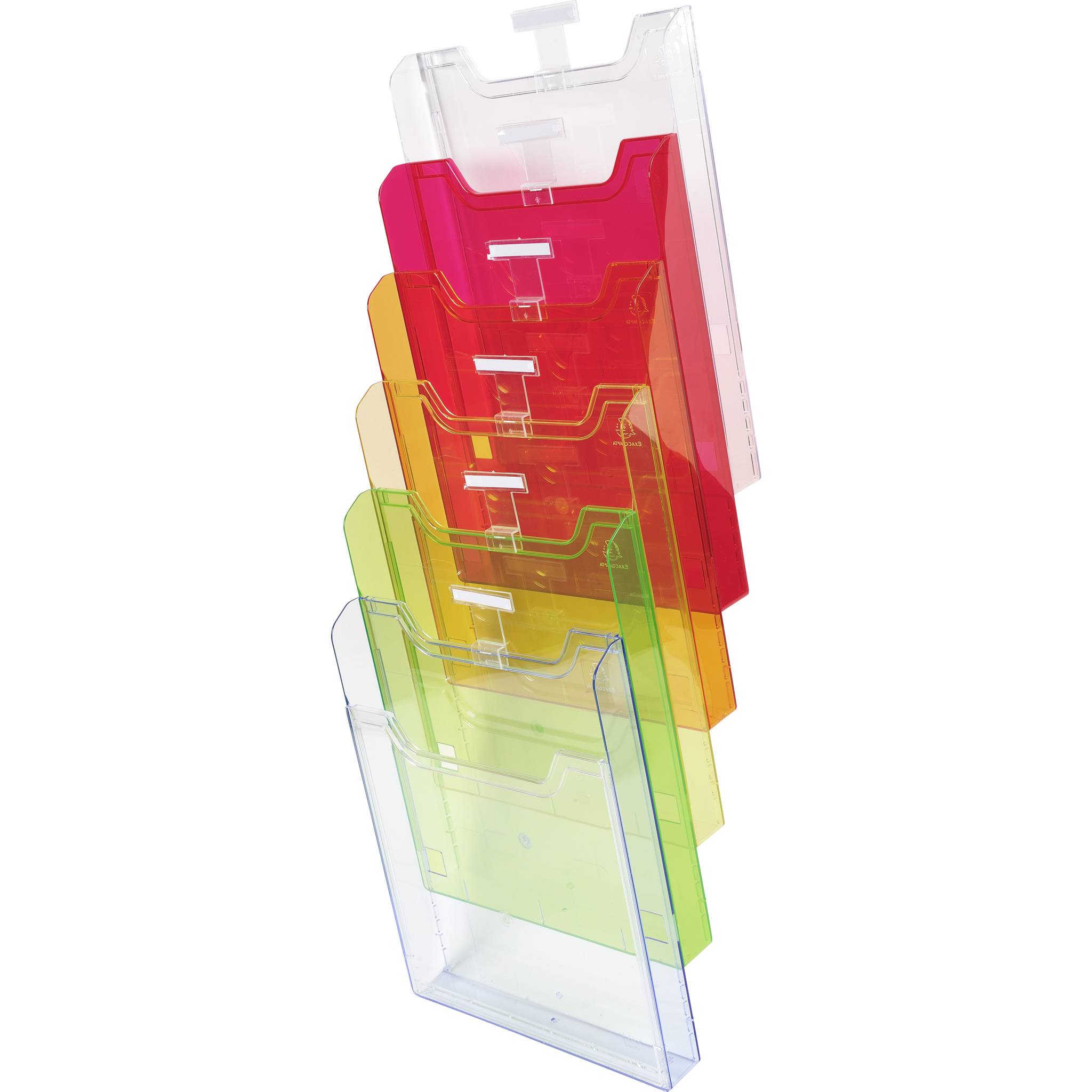 Exacompta Wandprospektständer vertikal 6 Fächer A4 Regenbogen 64799D