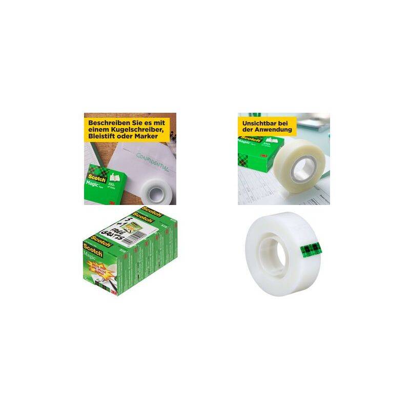 Scotch Klebefilm Magic 810, Promopack, 19 mm x 33 m, 5+1