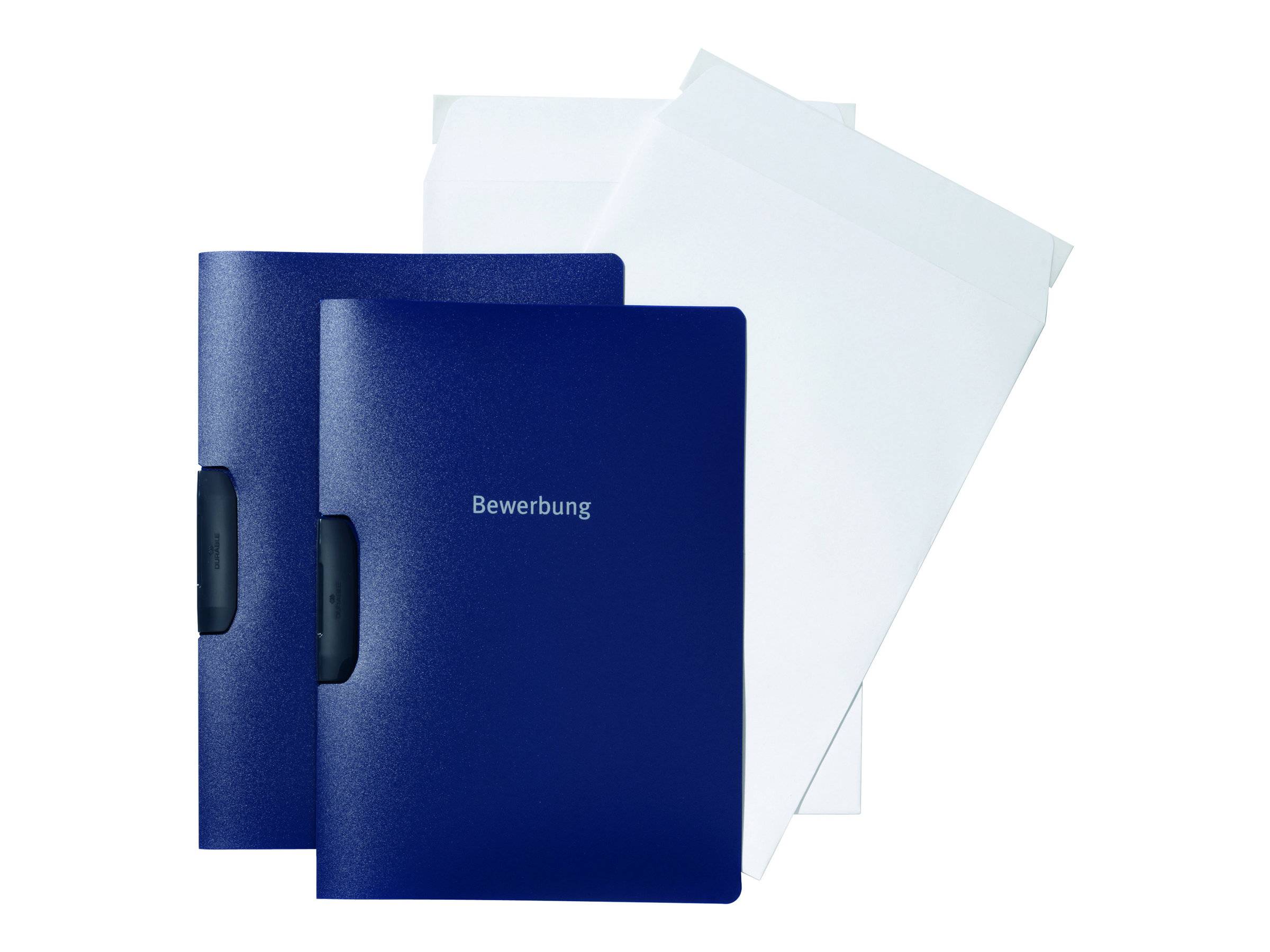 DURABLE DURASWING - Klemmhefter - für A4 - Kapazität: 30 Blätter - dunkelblau (Packung mit 4)