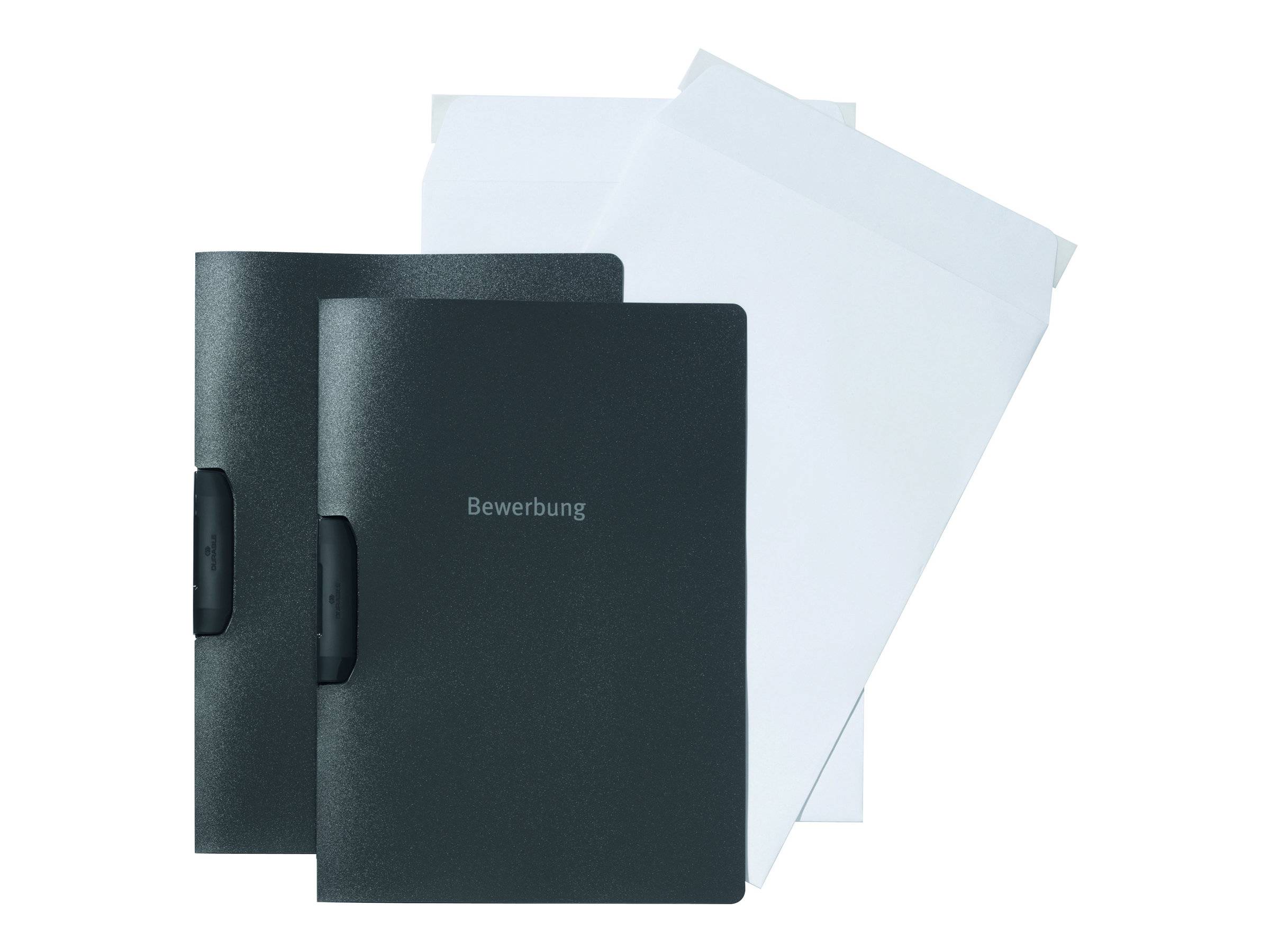 DURABLE DURASWING - Klemmhefter - für A4 - Kapazität: 30 Blätter - Anthrazit (Packung mit 4)