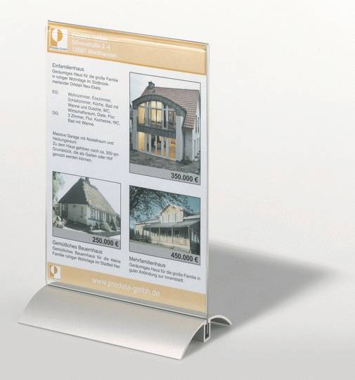 Durable PRESENTER A5, Acryl, Transparent, 150 mm, 85 mm, 237 mm