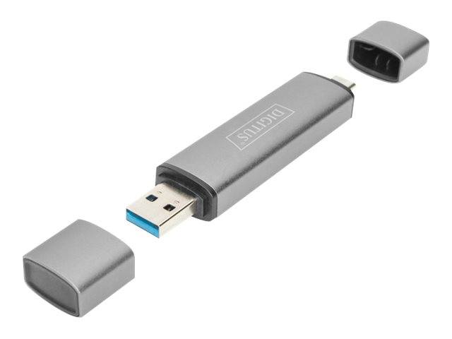 DIGITUS Dual Card Reader Hub USB-C™ / USB 3.0, OTG