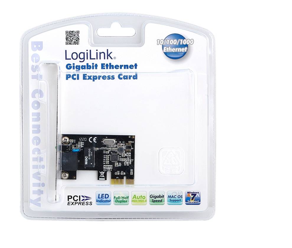 LogiLink PC0029A Netzwerkkarte 1 GBit/s PCIe, Gigabit-LAN (1 Gbit/s)