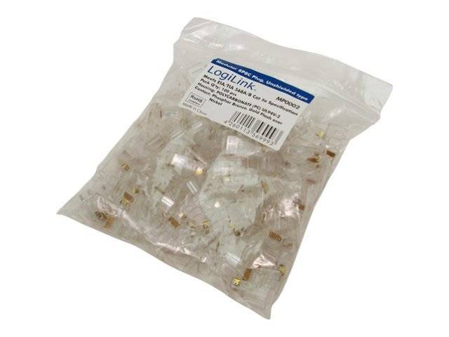 LogiLink - Netzwerkanschluss - RJ-45 (M) - ungeschirmt - CAT 5e (Packung mit 100)