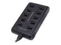 LogiLink USB 2.0 Hub 10-Port - Hub - 10 x USB 2.0