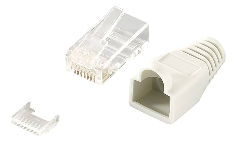 LogiLink - Netzwerkanschluss - RJ-45 (M) - ungeschirmt - CAT 6 (Packung mit 100)