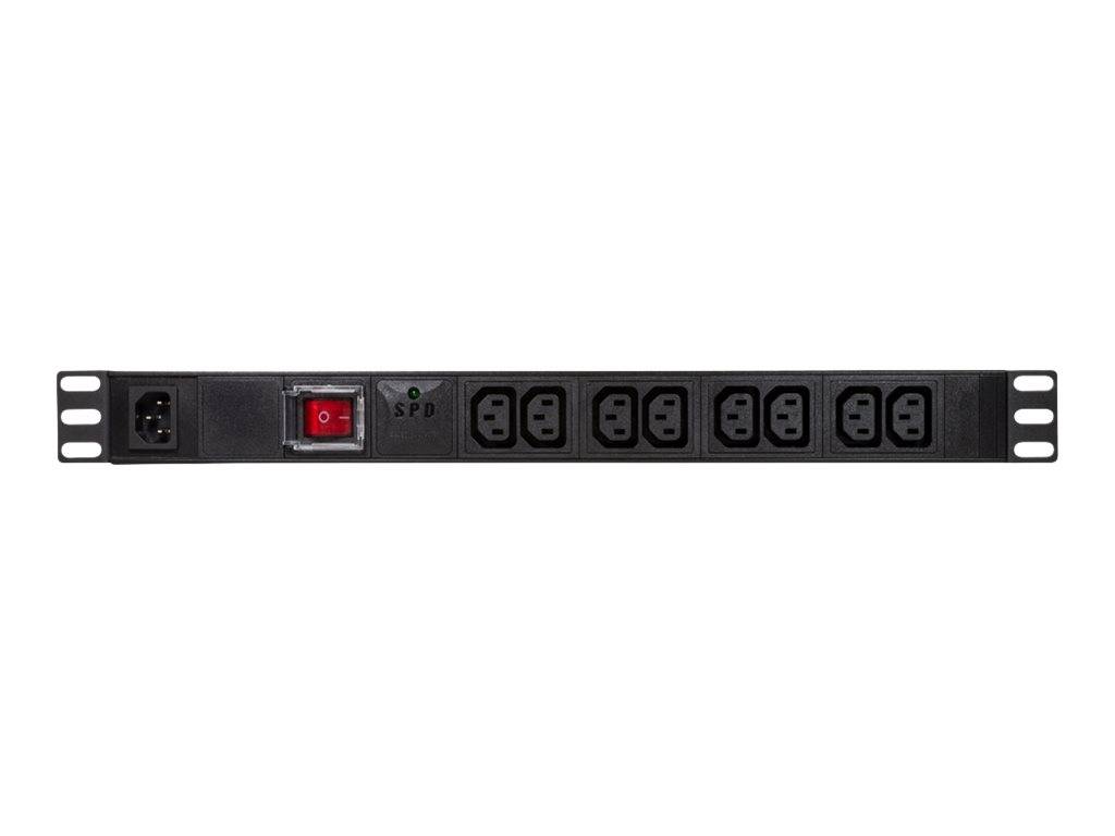 LogiLink - Stromverteilungseinheit (Rack - einbaufähig) - Wechselstrom 250 V - 2500 Watt - Eingabe, Eingang IEC 60320 C1