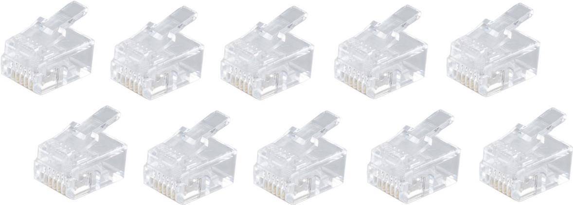 shiverpeaks BASIC-S Modular-Stecker RJ12, ungeschirmt 6-polig, 6 Kontakte belegt, vergoldete Kontakte, im Poly- (BS72050