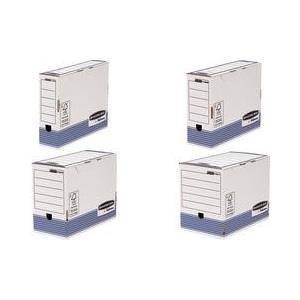 Fellowes BANKERS BOX SYSTEM Archiv-Schachtel, blau (B)200mm aus 100% recyceltem Karton, FastFold für sekundenschnellen