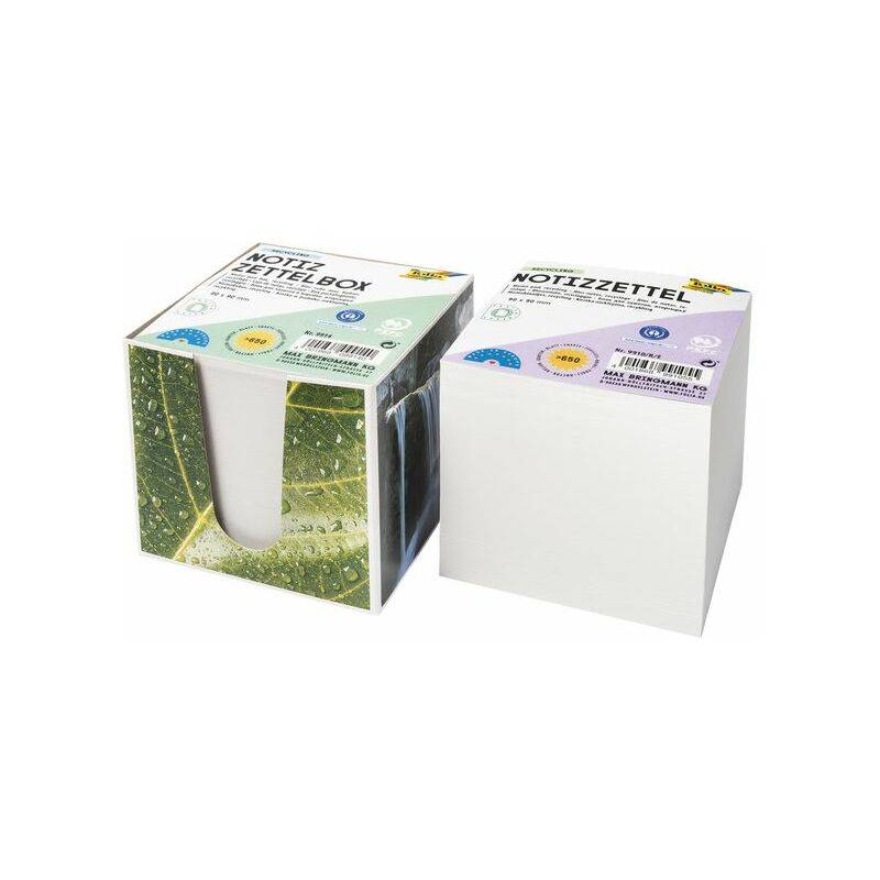 folia Notizzettel "Recycling", 90 x 90 x 90 mm, 650 Blatt