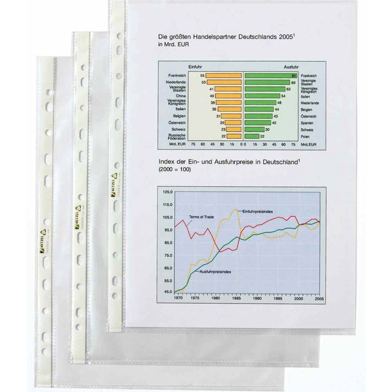 HETZEL Prospekthülle Top Quality, A4, PP, glasklar, 0,11 mm