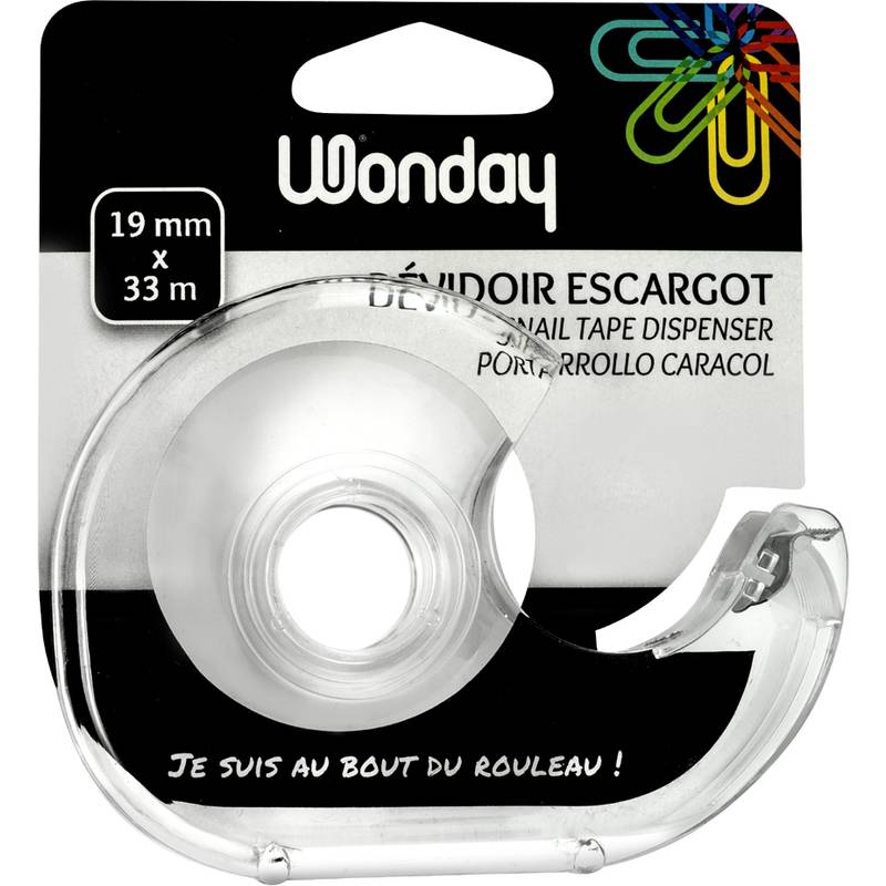 Wonday Handabroller, transparent, aus Kunststoff, unbestückt