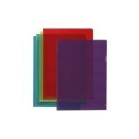 ELBA Sichthüllen, transparent, DIN A4, aus PVC, 0,15 mm, farbig sortiert: blau, gelb, rot, violett, grün
