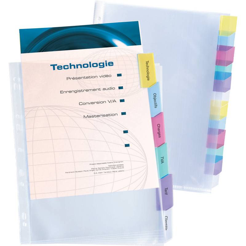 Oxford Register-Prospekthülle, A4+,aus PP, 12-teilig,farblos