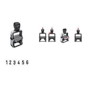 trodat Ziffernstempel Professional 4.0 5546, 6-stellig Gehäuse: gebürsteter Edelstahl, Farbe Griffkappe: schwarz,