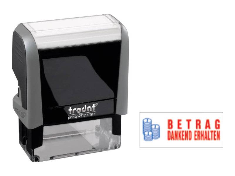 Trodat Printy 4912 OFFICE - Stempel - Selbstfärbend - Zweifarbig (Blau, Rot)