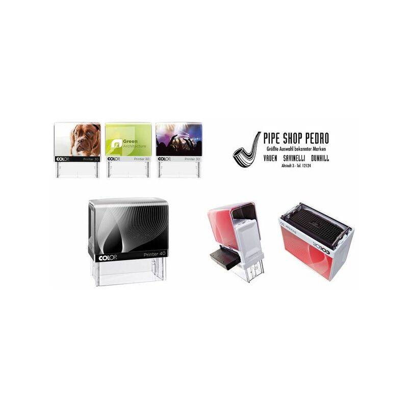 COLOP Textstempel Printer 40, 6-zeilig, mit Gutschein, weiß