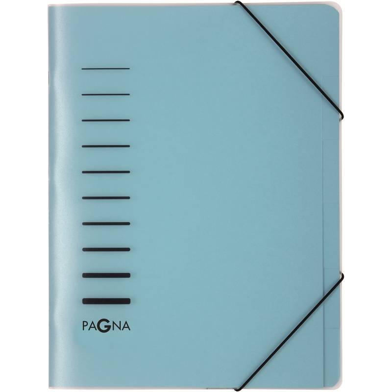 PAGNA Ordnungsmappe, DIN A4, aus PP, 6 Fächer, blau
