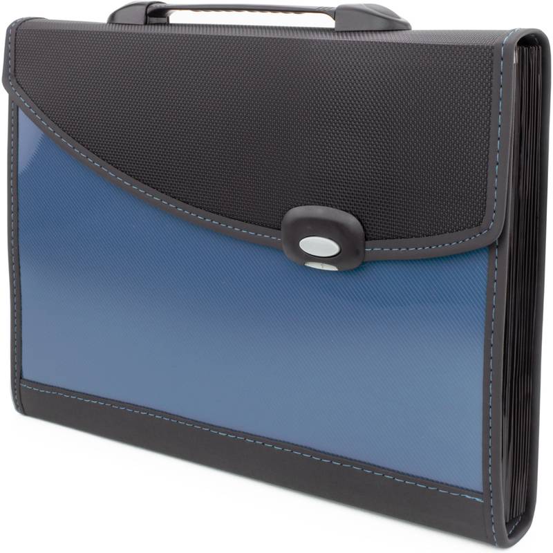 RAPESCO Fächertasche Designer, DIN A4+, 13 Fächer, blau