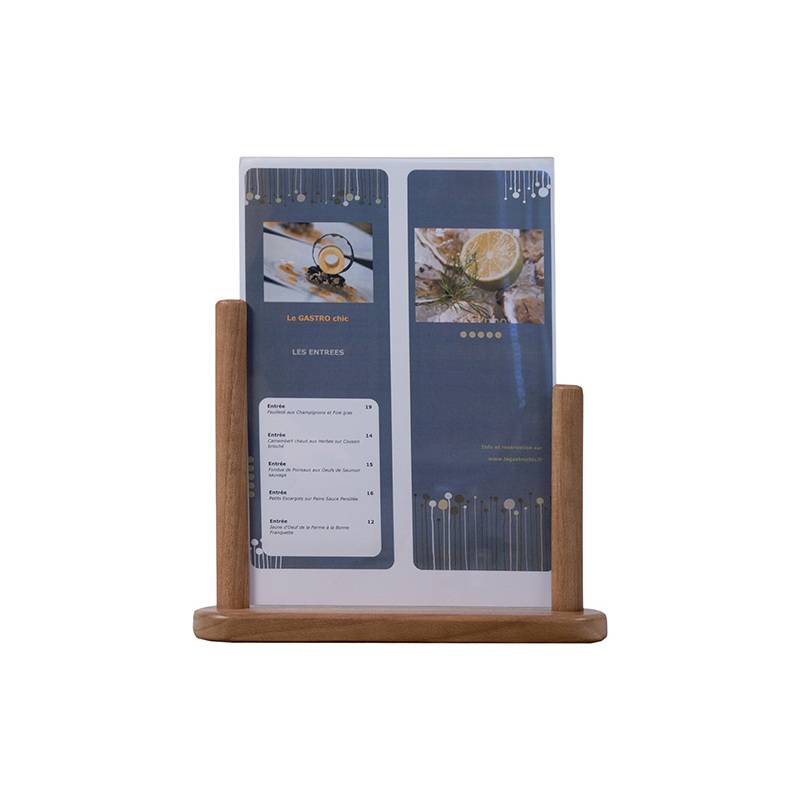 Securit Tischaufsteller TABLE, Acryl, DIN A4, teak