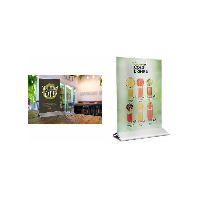 Securit Tischaufsteller POSTER FRAMES, A4, mit Metallfuß