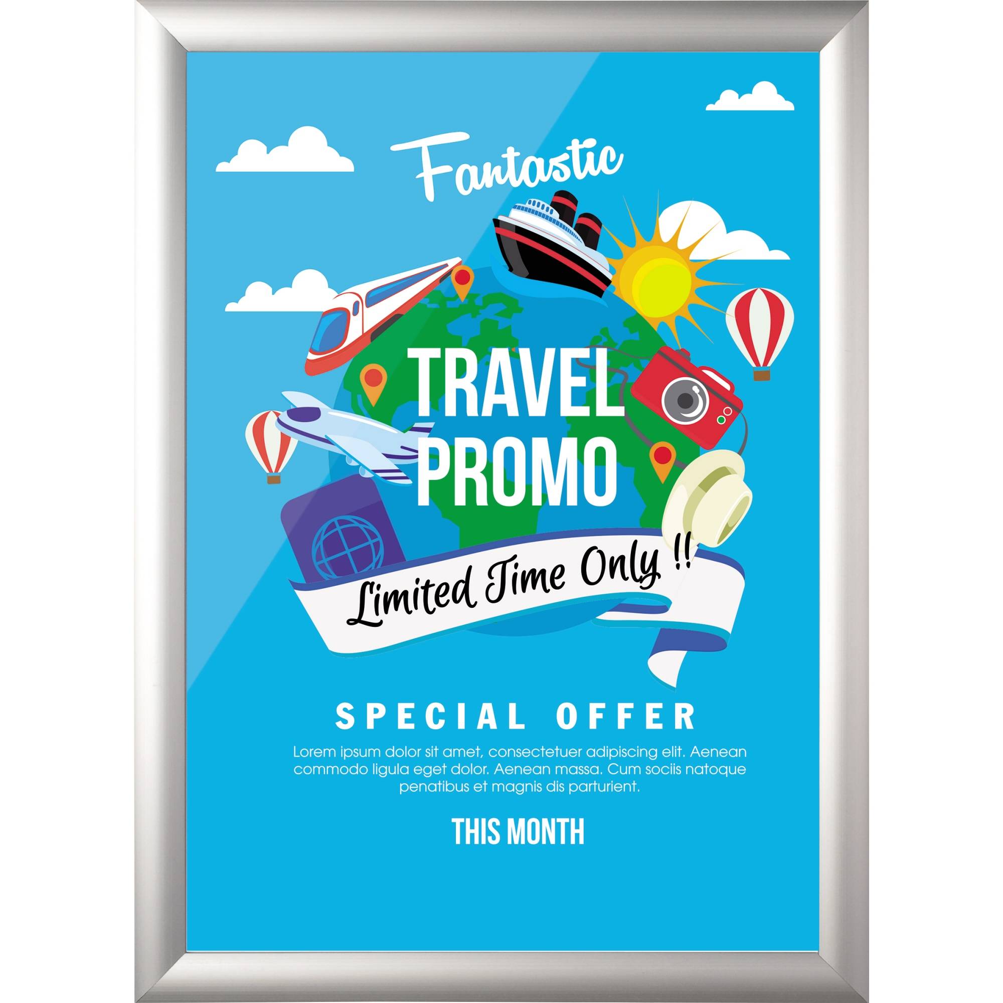 Bi-office Wandprospekthalter VT720415370 A4 Klapprahmen silber