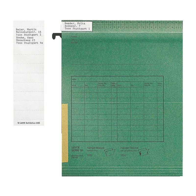 LEITZ Blanko-Beschriftungsschildchen, (B)50 x (H)15 mm, weiß