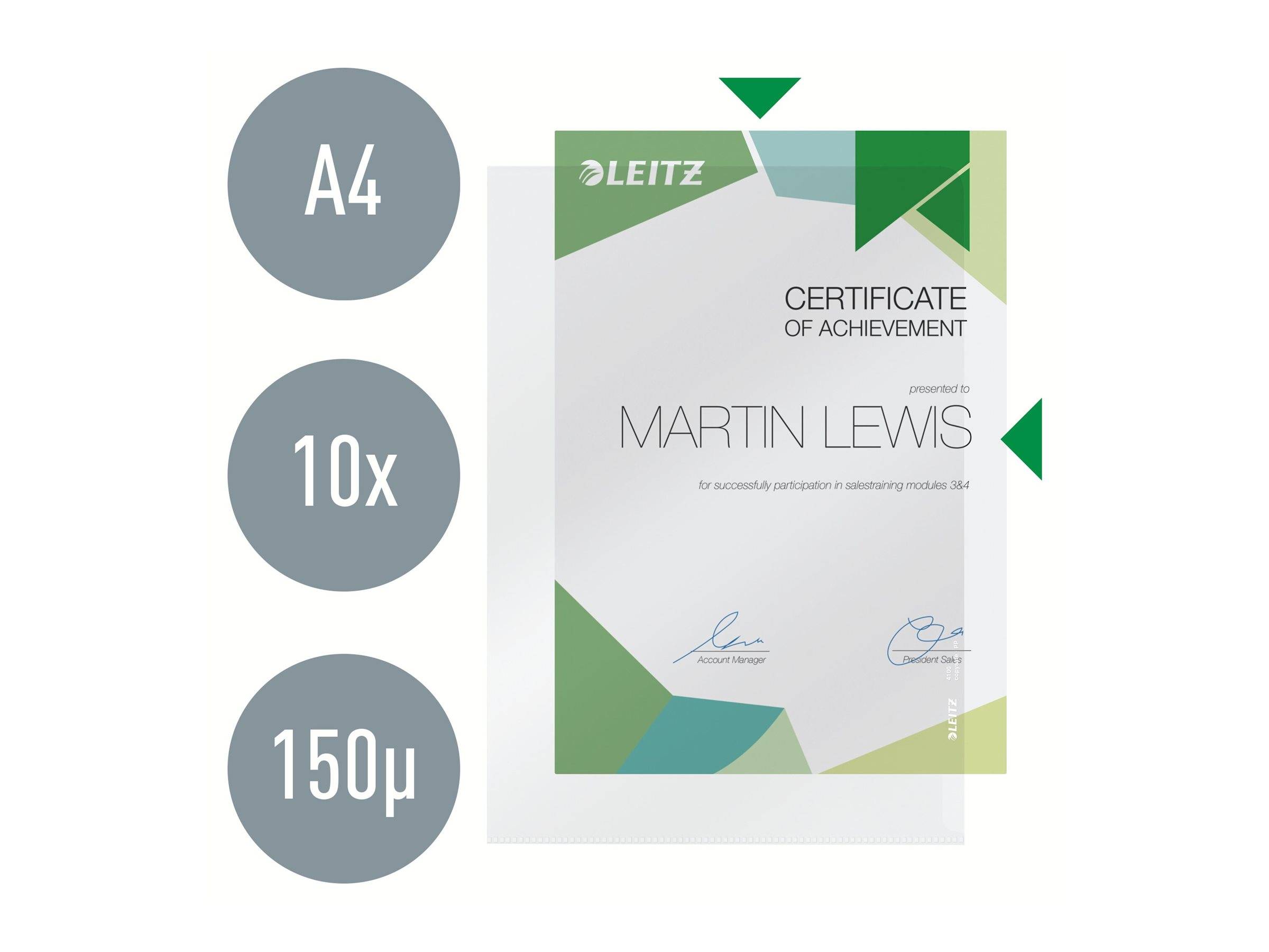 Esselte Leitz Premium - L-förmiger Ordner - für A4 (210 x 297 mm)