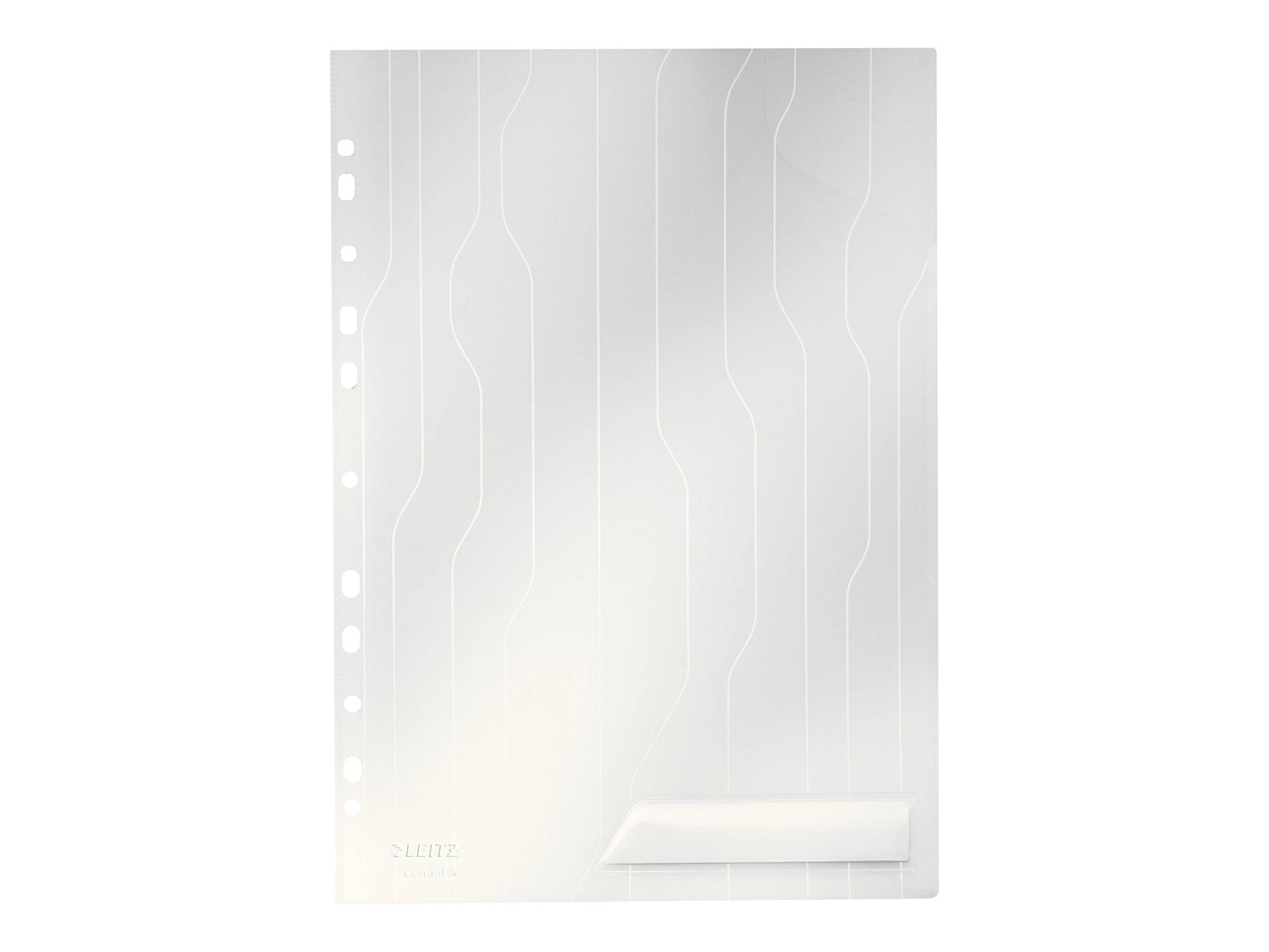 ESSELTE LEITZ - Leitz CombiFile - L-förmiger Ordner - für A4 - Kapazität: 40 Blätter - klar (Packung mit 5)