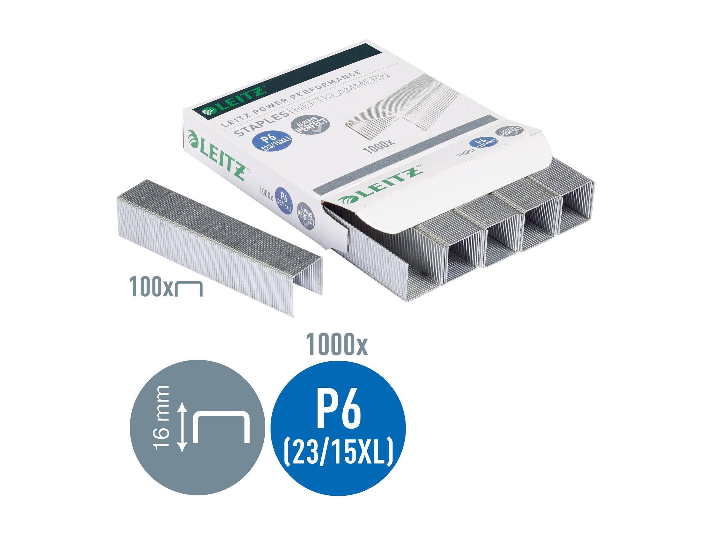 ESSELTE LEITZ - Leitz Power Performance P6 - Heftklammern - 23/15XL