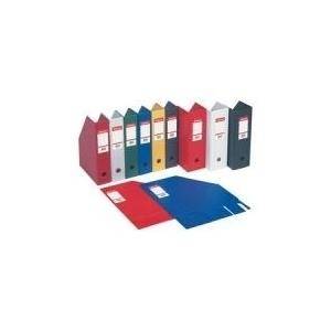 Esselte Stehsammler Standard, A4, Pappe, schwarz (B)100 mm mit PVC-Folie umschweißt, faltbar, mit Sichttasche und (56077
