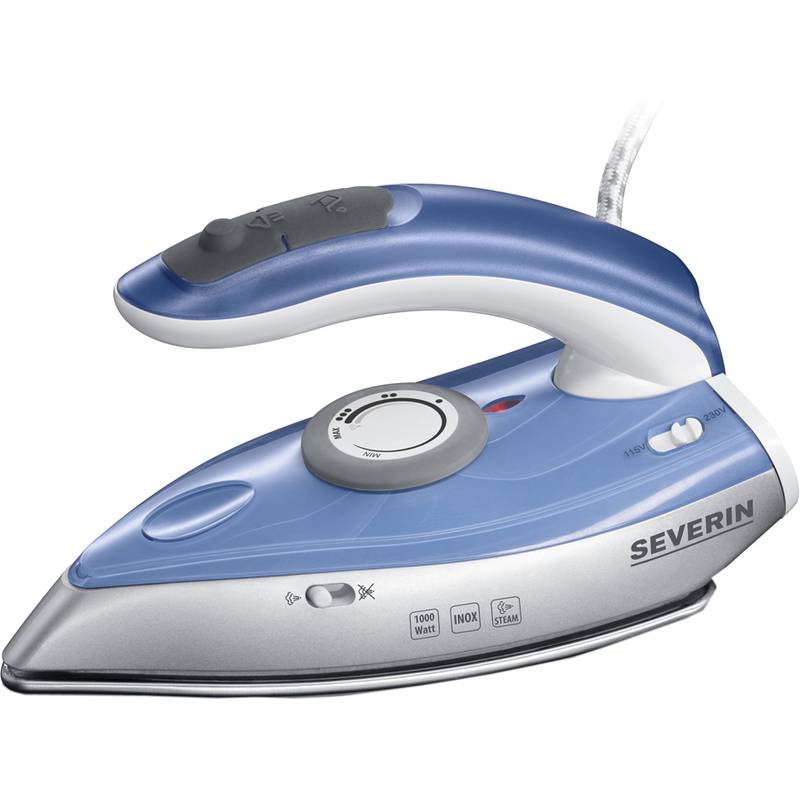 SEVERIN Reise-Dampfbügeleisen BA 3234, silber / blau