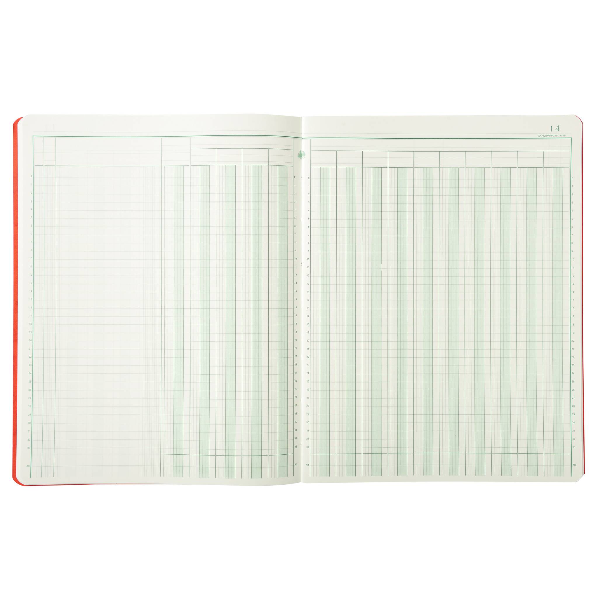 Exacompta Geschäftsbuch 15 Kolonnen 32x25 cm 80S - Farben sortiert - 4150E