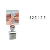 trodat Nummernstempel, 8-stellig, Abdruckmaße: 4 x 32 mm vernickeltes Metallgehäuse, Kunststoffräder zum Verstellen (154