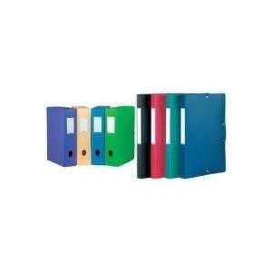 ELBA Sammelbox Memphis, Füllhöhe: 80 mm, DIN A4, schwarz aus PP, Stärke: 0,7 mm, mit beschriftbarem Rückenschild und (98