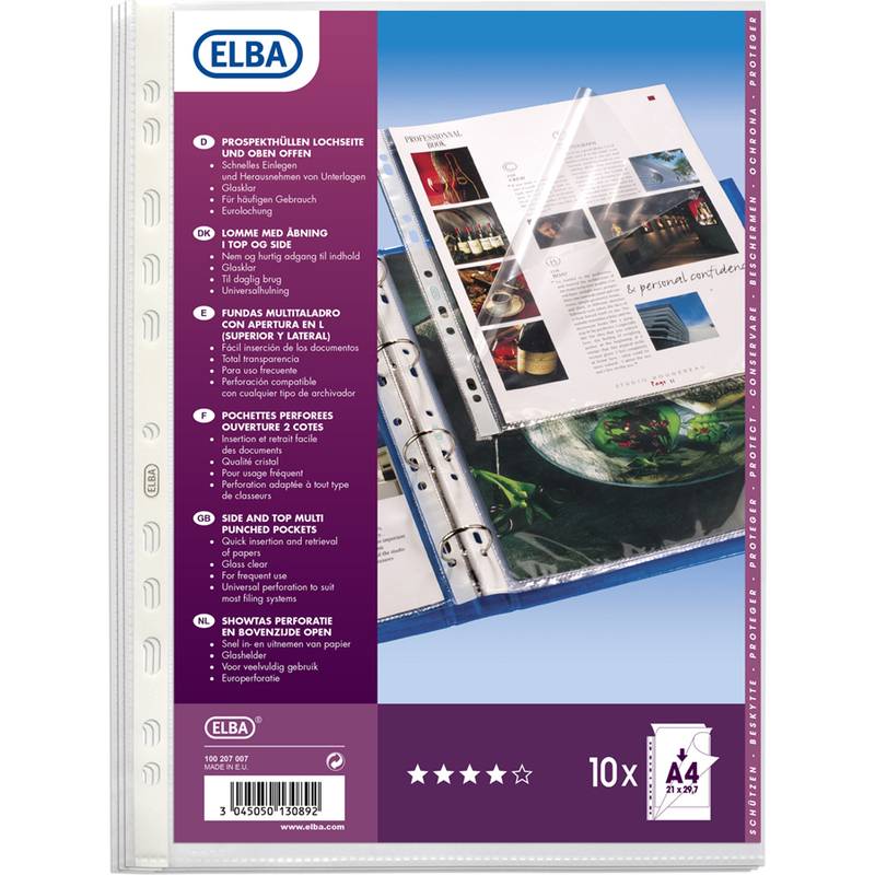 Oxford Prospekthülle, DIN A4, PP, 0,07 mm, glasklar