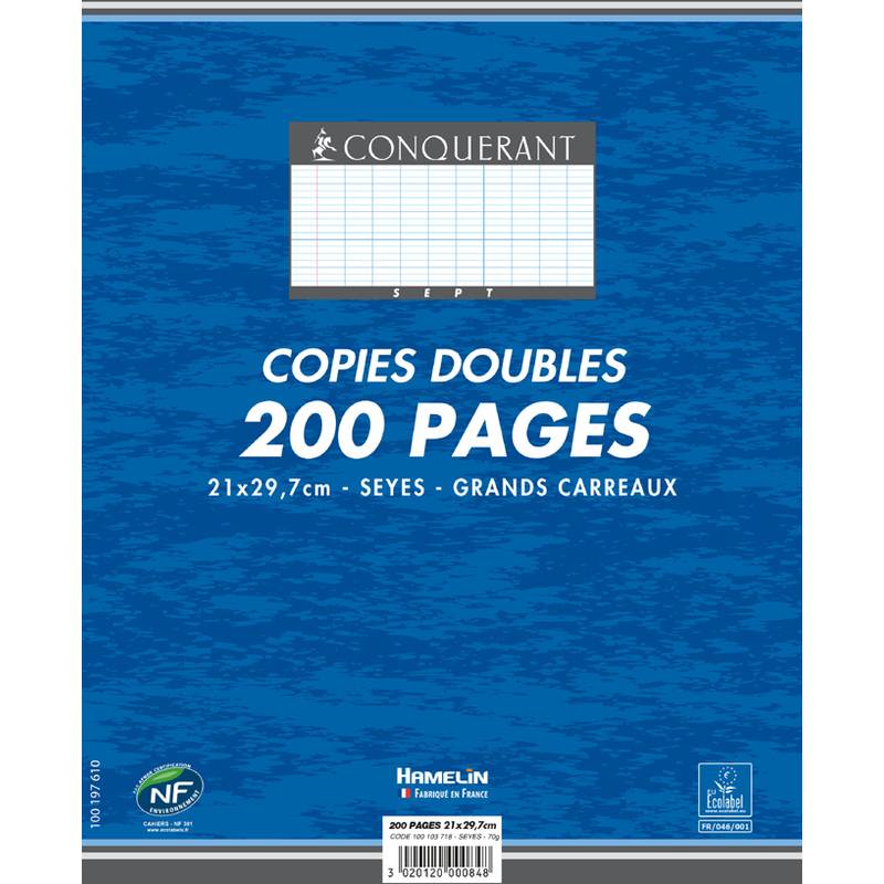 CONQUERANT Sept Kanzleipapier, DIN A4, SEYES, 100 Blatt