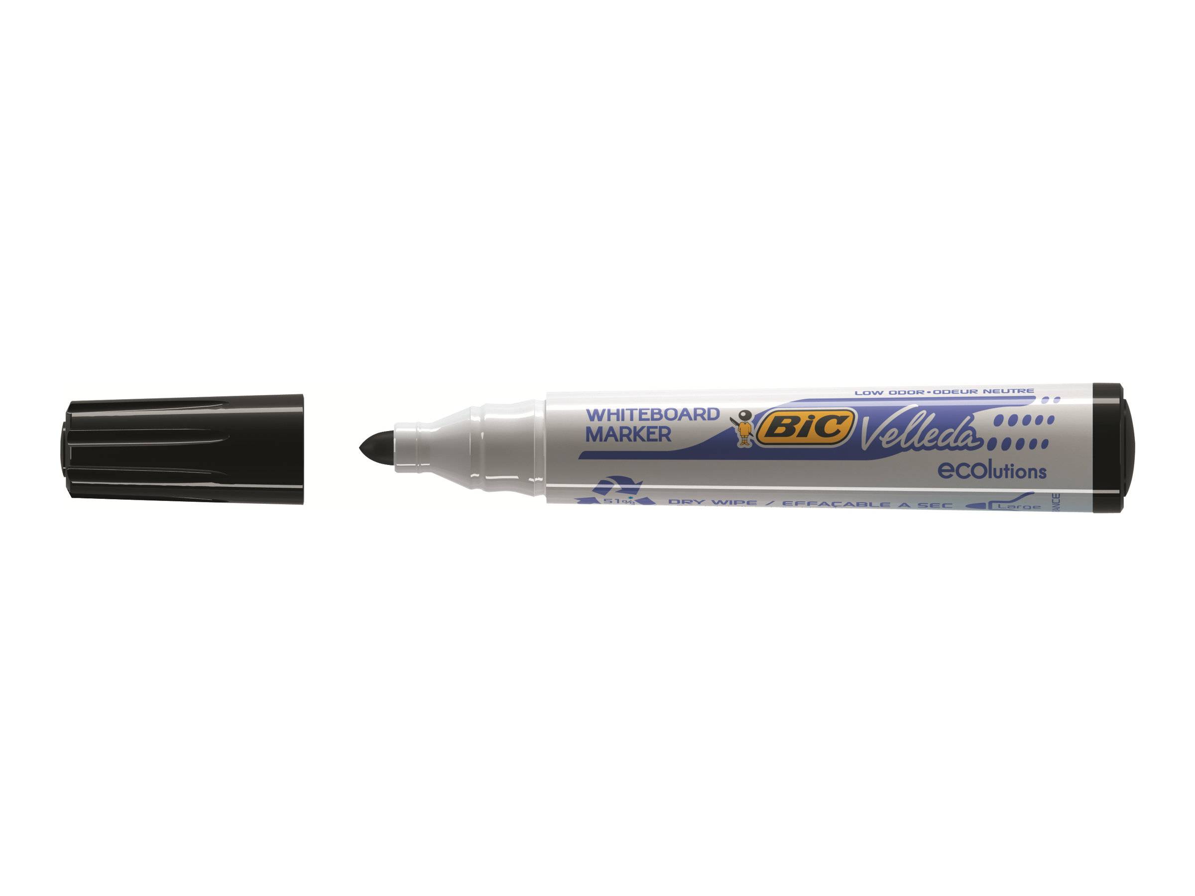 BIC Velleda ecolutions 1701 - Marker - nicht dauerhaft - für Whiteboard - alkoholbasierte Tinte - 1.5 mm (Packung mit 12)