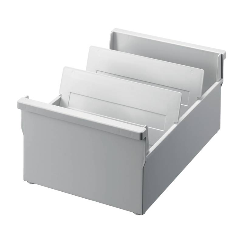 helit Karteitrog "the admin", A6 quer, lichtgrau, unbestückt