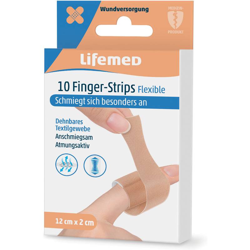 Lifemed Finger-Strips "Flexible", hautfarben, 10er